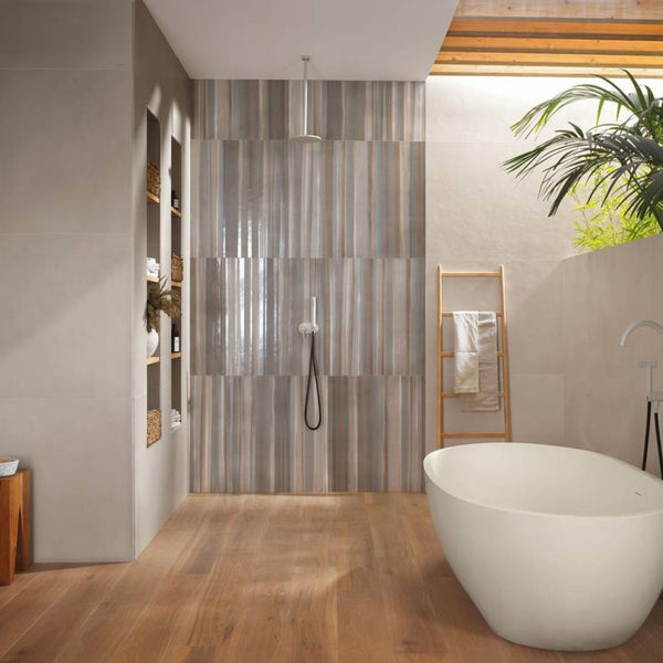 # COLOR MOOD - FAP CERAMICHE l’effetto cemento che esalta il colore e la versatilità