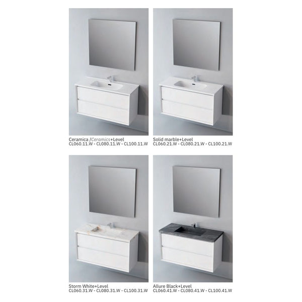 # MOBILE F5 COOL BIANCO OPACO 60Cm - NOFER in Compensato Marino, design elegante e resistente per il Bagno