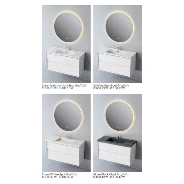 # MOBILE F5 COOL BIANCO OPACO 100Cm - NOFER in Compensato Marino, design elegante e resistente per il Bagno