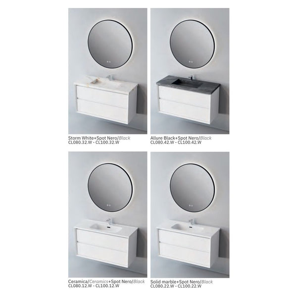 # MOBILE F5 COOL BIANCO OPACO 80Cm - NOFER in Compensato Marino, design elegante e resistente per il Bagno