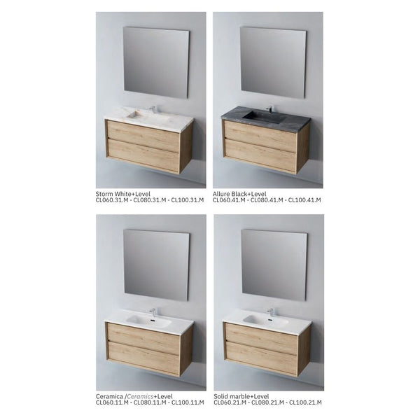 # MOBILE F5 COOL MUD 100Cm - NOFER in Compensato Marino, design elegante e resistente per il Bagno