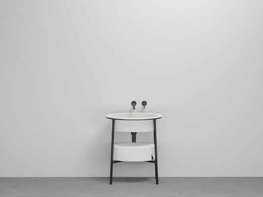 # LAVABO CATINO OVALE con CASSETTO - CIELO lavandino per arredamento bagno Made in Italy