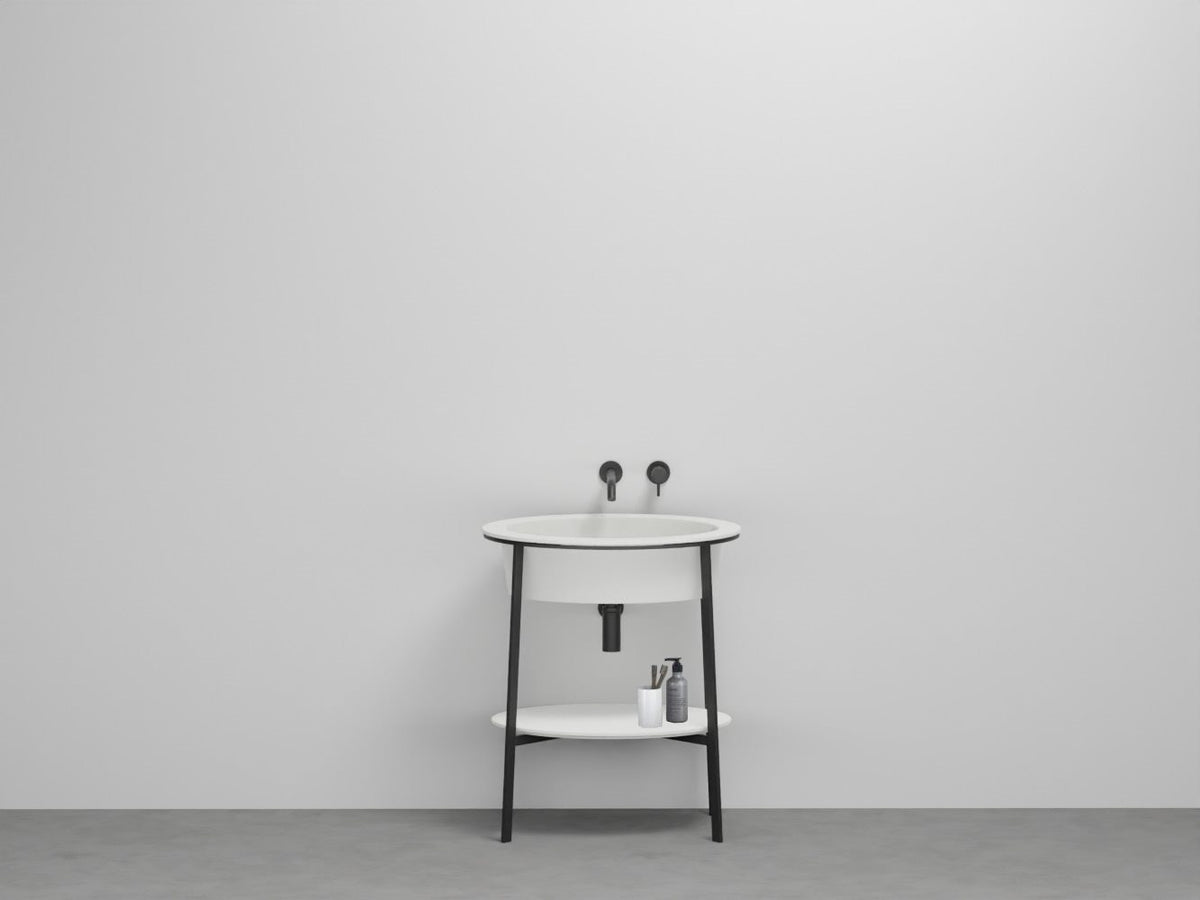 # LAVABO OVALE con PIANO CATINO - CIELO lavandino per bagno dall'eleganza senza tempo