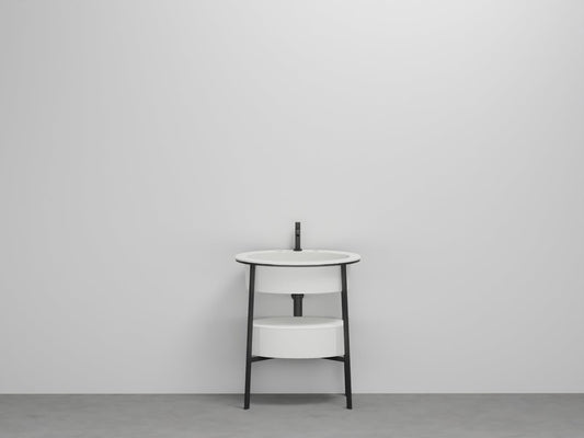 # LAVABO OVALE MONOFORO con CASSETTO CATINO - CIELO lavandino in ceramica perfetto per arredare il tuo bagno