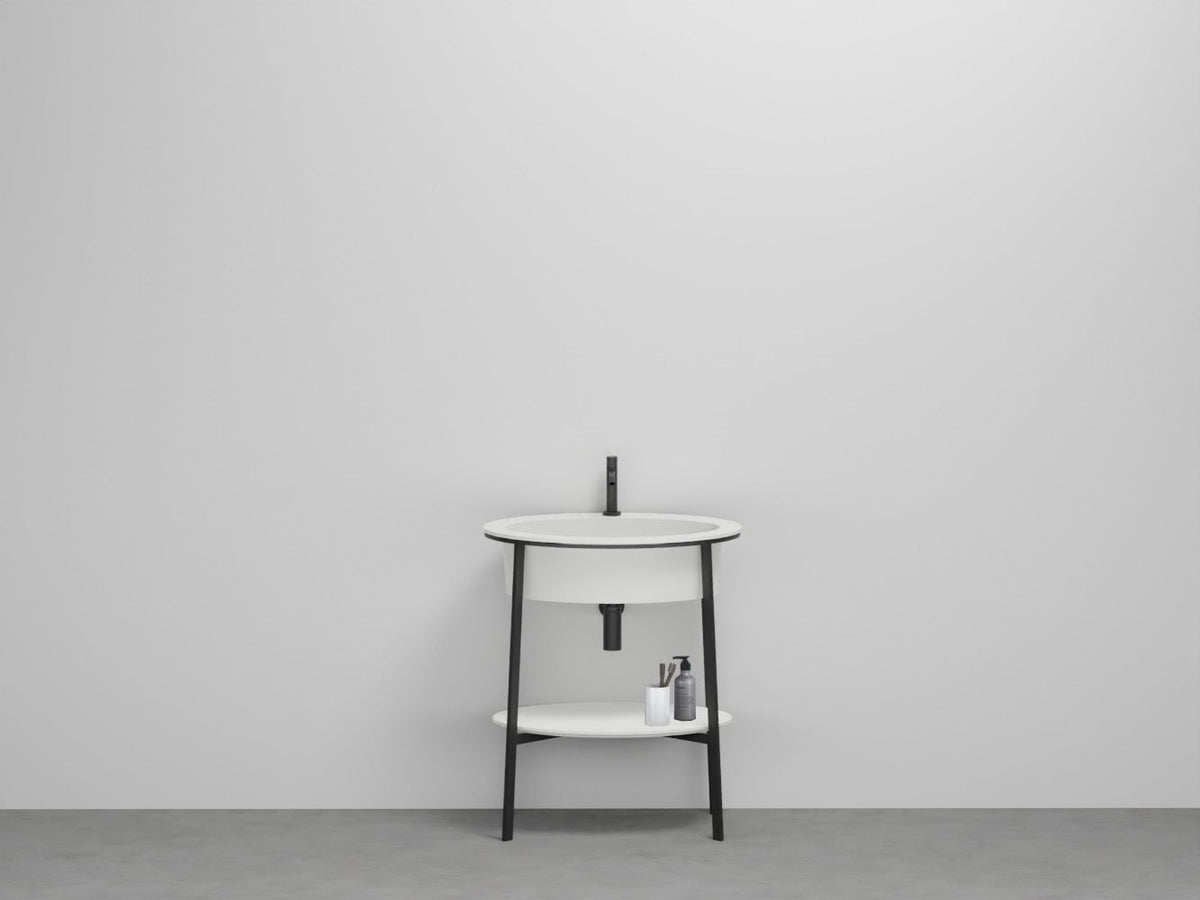 # LAVABO OVALE MONOFORO con PIANO CATINO - CIELO lavandino ovale in ceramica dalla qualità Made in Italy