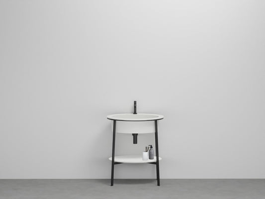 # LAVABO OVALE MONOFORO con PIANO CATINO - CIELO lavandino ovale in ceramica dalla qualità Made in Italy