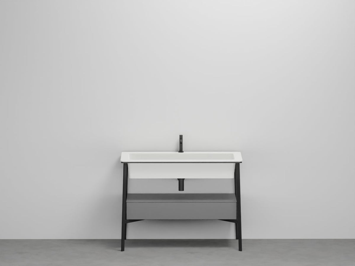 # LAVABO CATINO RETTANGOLARE CON CASSETTO - CIELO mobile lavabo da terra per arredo bagno