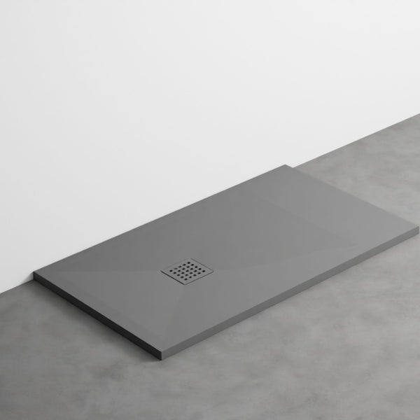 # PIATTO DOCCIA INFINITO soli 3cm di spessore in ceramica effetto pietra - CIELO installazione filo pavimento o da appoggio