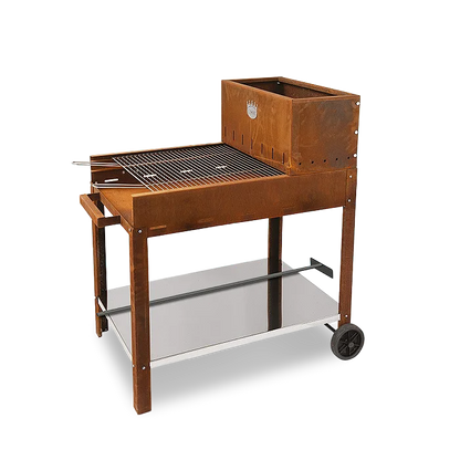 Barbecue a legna Clementi Flipper in acciaio Corten