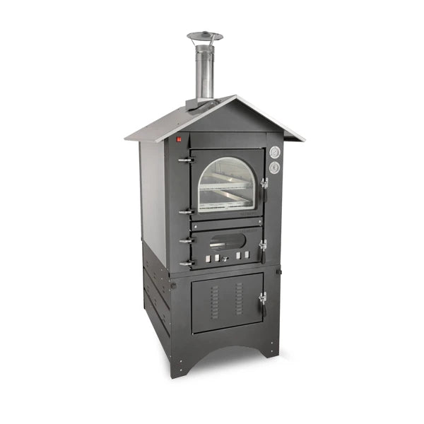 Forno Clementi Master con tetto e pareti in acciaio