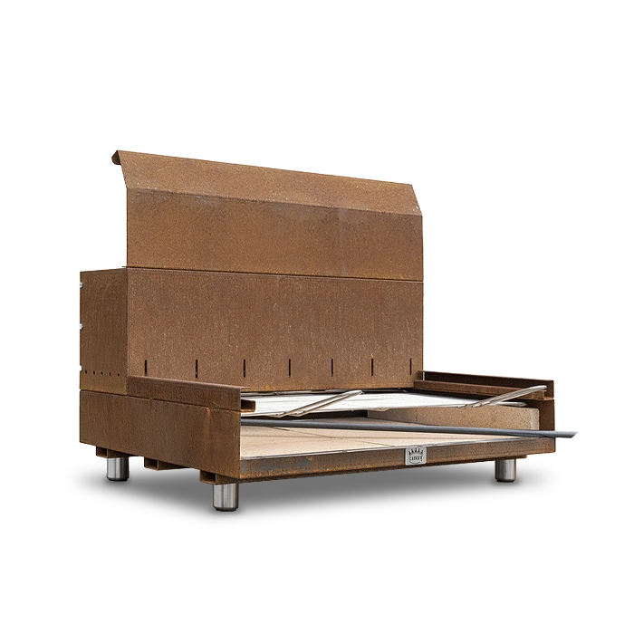 Barbecue a legna Clementi Deo in acciaio Corten
