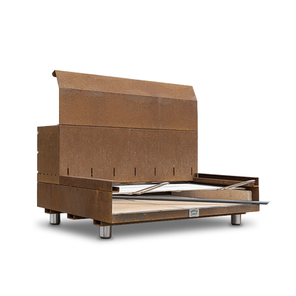 Barbecue a legna Clementi Deo in acciaio Corten