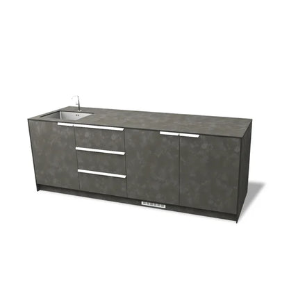 Cucina outdoor Clementi Materika finitura Grigio cemento