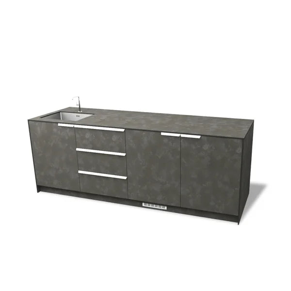 Cucina outdoor Clementi Materika finitura Grigio cemento