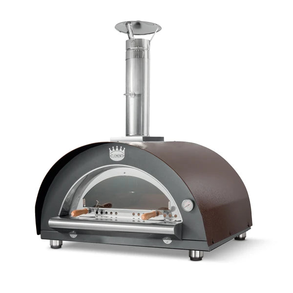 Forno Clementi Pulcinella a legna colore Ramato