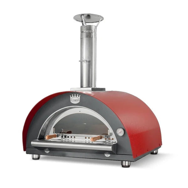 Forno Clementi Pulcinella a legna colore Rosso