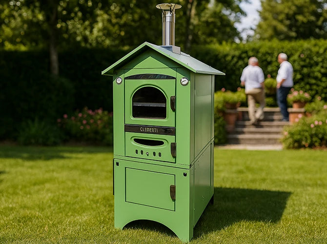 Forno a legna Clementi Smart all'aperto