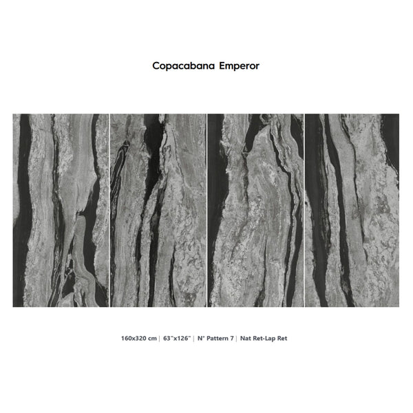 # COPACABANA EMPEROR - LA FABBRICA AVA venature di colore grigio e baige dall'effetto visivo sorprendente