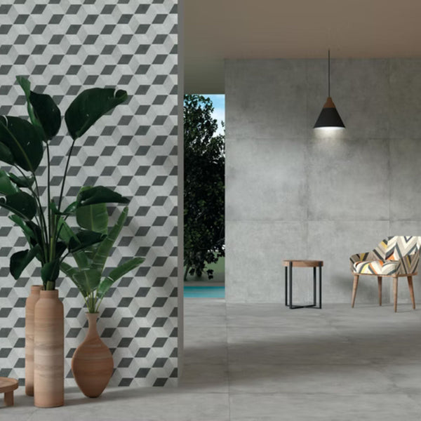 DORSET SAVOIA ITALIA Piastrelle in gres porcellanato effetto cemento per pavimenti e rivestimenti d’interni ed esterni