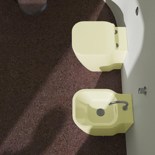 DOMUSFALERII F50 SPECIAL VASO A TERRA LEMON VERBENA senza brida sanitari in ceramica