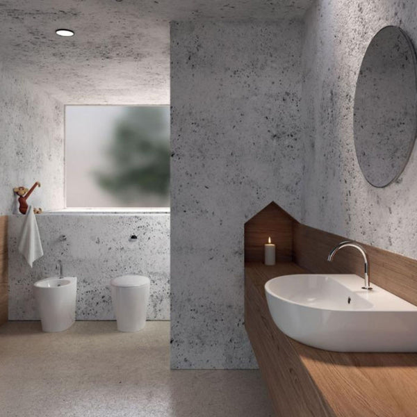 DOMUSFALERII MASCALZONE BIDET BIANCO A TERRA sanitari in ceramica per bagno