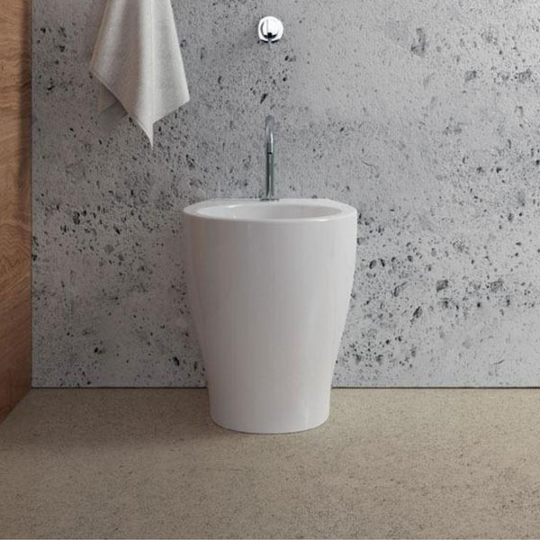 DOMUSFALERII MASCALZONE BIDET BIANCO A TERRA sanitari in ceramica per bagno