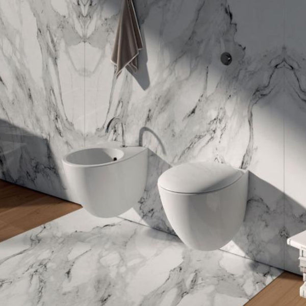 DOMUSFALERII MASCALZONE VASO SOSPESO bianco wc water in ceramica per bagno