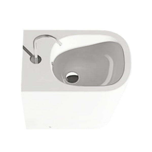 DOMUSFALERII QUADRA BIDET BIANCO 36x52 FILO MURO sanitari a terra