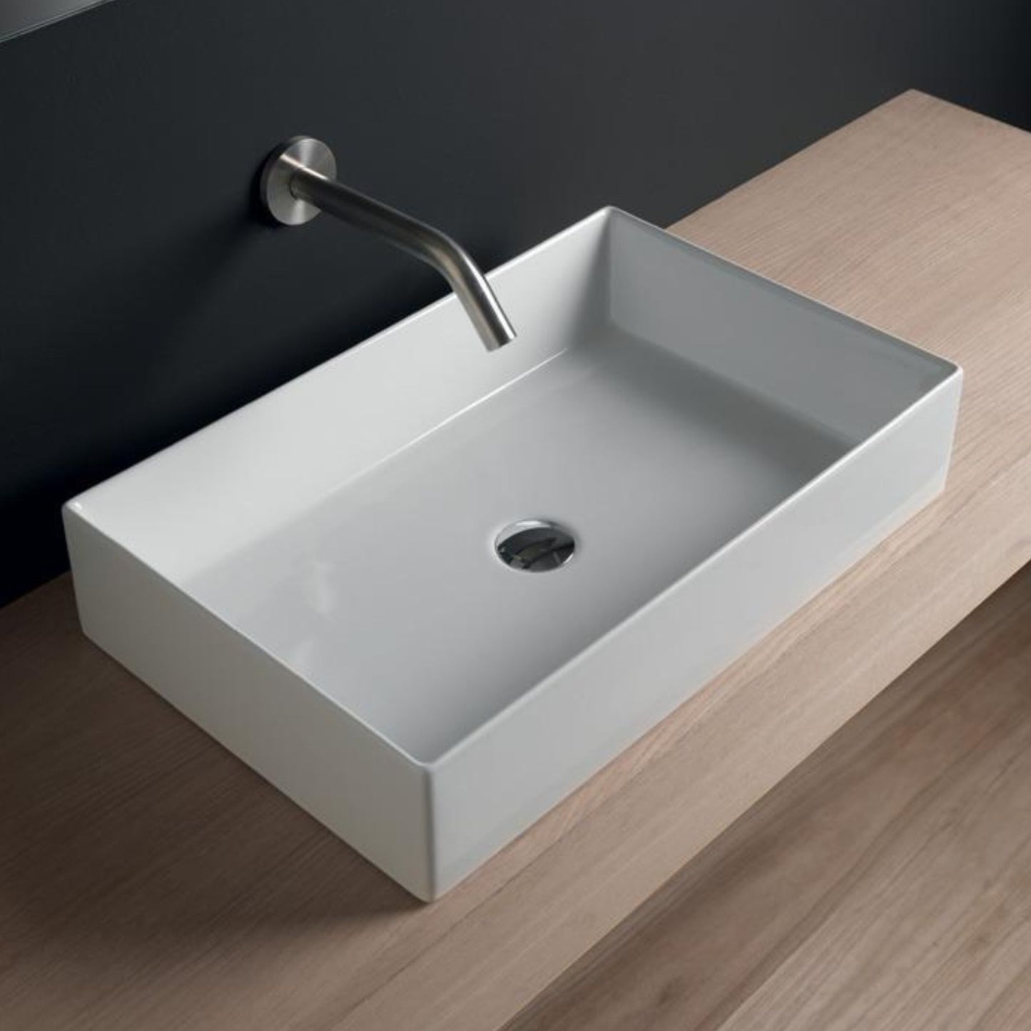 DOMUSFALERII QUADRA LAVABO RETTANGOLARE 60x38cm sanitari lavandino in ceramica