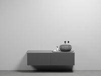 # LAVABO con MOBILE SOSPESO DELFO 152 con piano in ceramica - CIELO arredo bagno di lusso