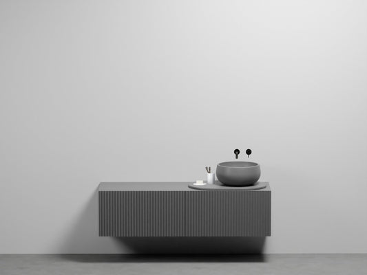 # LAVABO con MOBILE SOSPESO DELFO 152 con piano in ceramica - CIELO arredo bagno di lusso