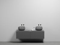 # LAVABO DOPPIO con MOBILE SOSPESO DELFO 152 con piano in ceramica - CIELO mobile elegante per bagno di lusso