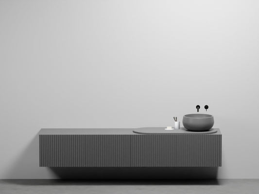 # LAVABO con MOBILE SOSPESO DELFO 226 con top in ceramica - CIELO arredamento per bagno elegante