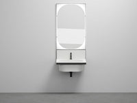 # LAVABO OVALE CON SPECCHIO ELLE - CIELO design contemporaneo, artigianalità italiana e funzionalità