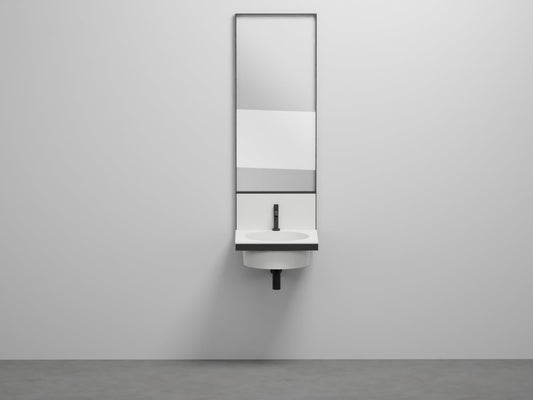 # LAVABO TONDA CON SPECCHIO ELLE in ceramica - CIELO studiato per elevare l'estetica e la funzionalità del vostro bagno Made in Italy