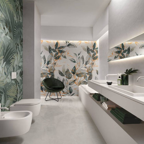 # FAP MURALS - FAP CERAMICHE wall tiles effetto marmo, pietra e cemento con decori 3d e finiture brillanti