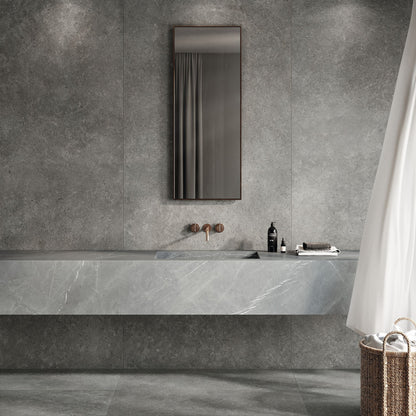 Gres porcellanato BACKGROUND FONDOVALLE per pavimenti interni effetto pietra Limestone con 3D Texture, Real Matt e grandi formati