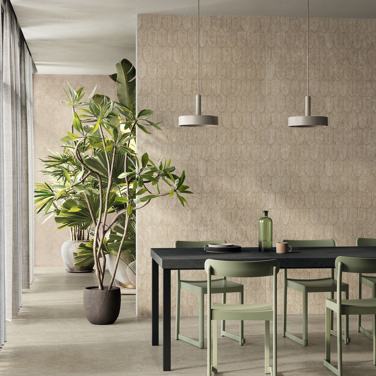 Gres porcellanato BACKGROUND FONDOVALLE per pavimenti interni effetto pietra Limestone con 3D Texture, Real Matt e grandi formati