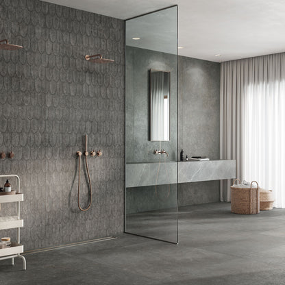 Gres porcellanato BACKGROUND FONDOVALLE per pavimenti interni effetto pietra Limestone con 3D Texture, Real Matt e grandi formati