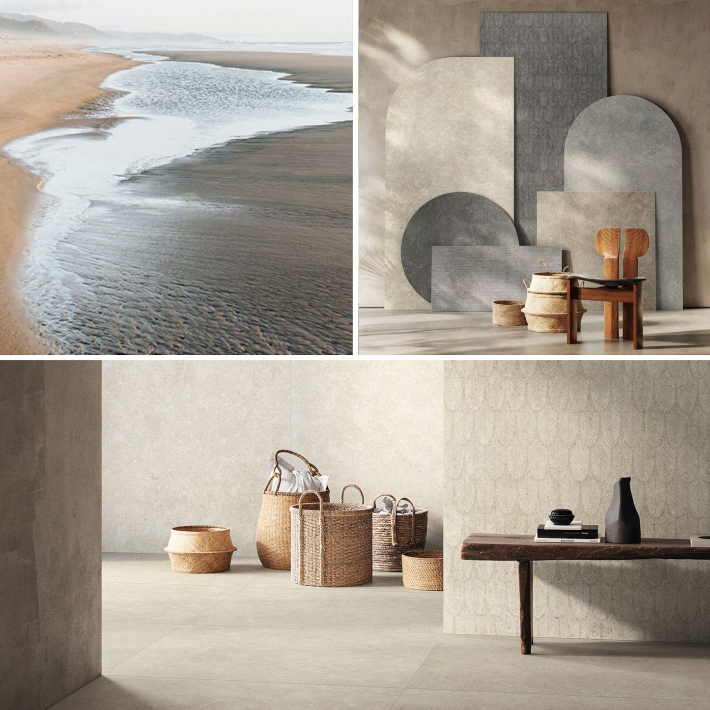 Gres porcellanato BACKGROUND FONDOVALLE per pavimenti interni effetto pietra Limestone con 3D Texture, Real Matt e grandi formati