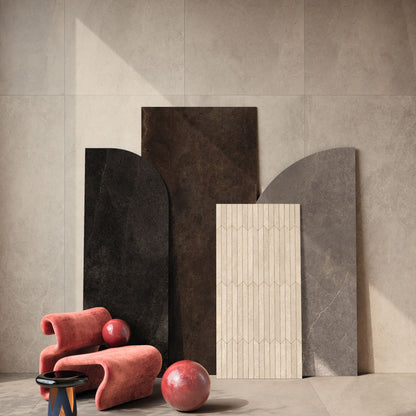 Gres porcellanato PLANETO FONDOVALLE effetto pietra naturale per interni ed esterni superfici materiche e colori contemporanei
