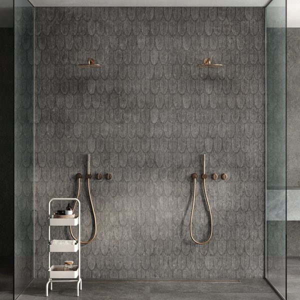 Gres porcellanato BACKGROUND FONDOVALLE per pavimenti interni effetto pietra Limestone con 3D Texture, Real Matt e grandi formati