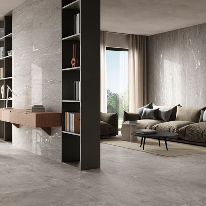Gres porcellanato ALPINE FONDOVALLE per pavimenti interni effetto pietra con 3D Texture, finitura Real Matt e grandi formati