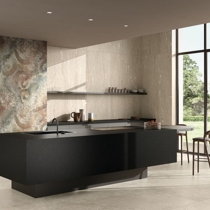 Gres porcellanato ALPINE FONDOVALLE per pavimenti interni effetto pietra con 3D Texture, finitura Real Matt e grandi formati
