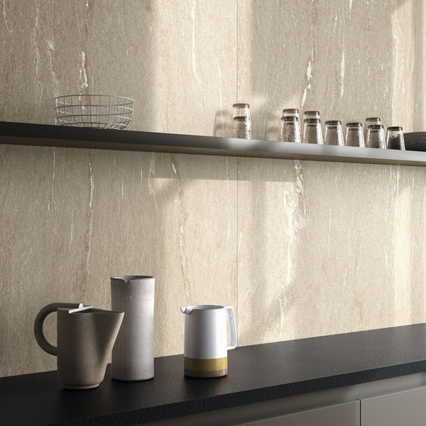 Gres porcellanato ALPINE FONDOVALLE per pavimenti interni effetto pietra con 3D Texture, finitura Real Matt e grandi formati