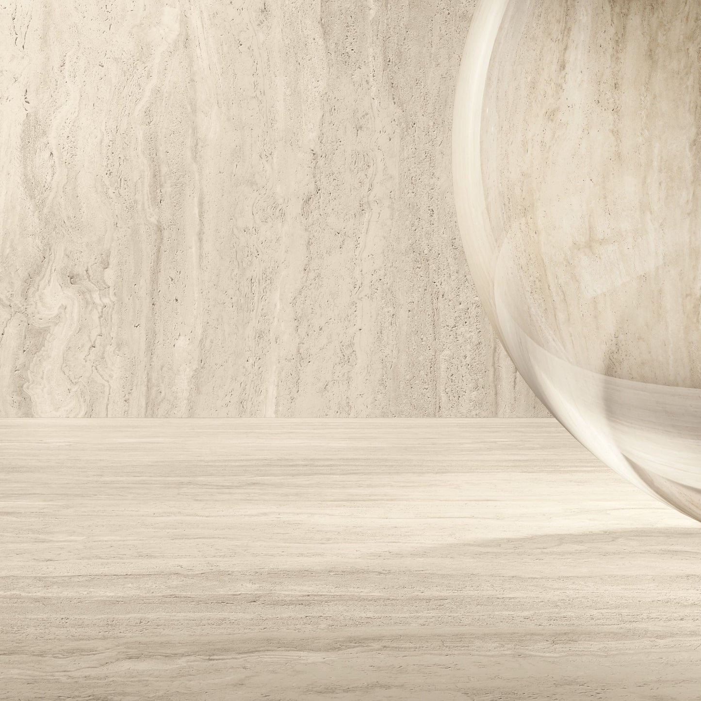 Gres porcellanato ROYAL TRAVERTINO FONDOVALLE effetto pietra 3D texture per pavimenti interni e grandi formati