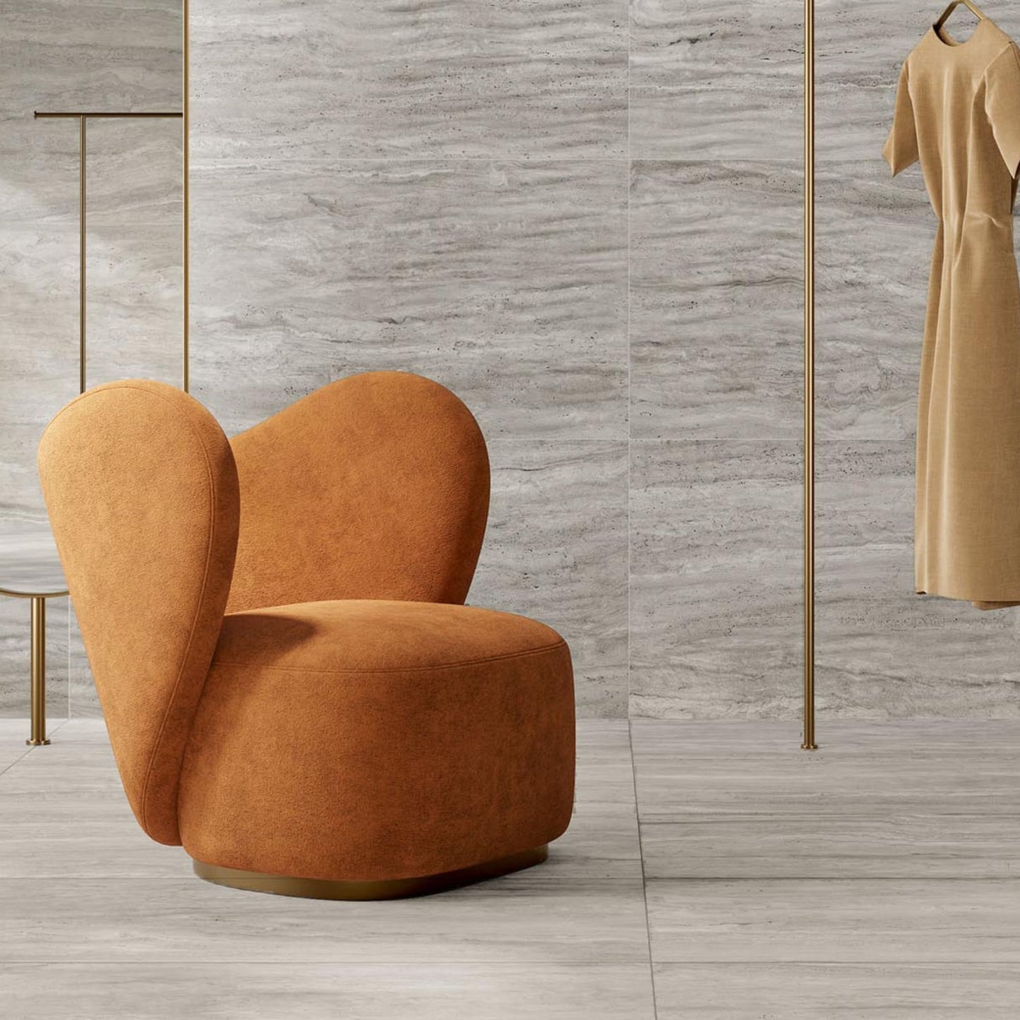 Gres porcellanato ROYAL TRAVERTINO FONDOVALLE effetto pietra 3D texture per pavimenti interni e grandi formati