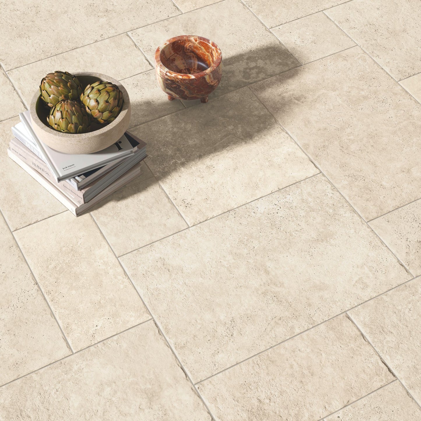 Gres porcellanato ROYAL TRAVERTINO FONDOVALLE effetto pietra 3D texture per pavimenti interni e grandi formati