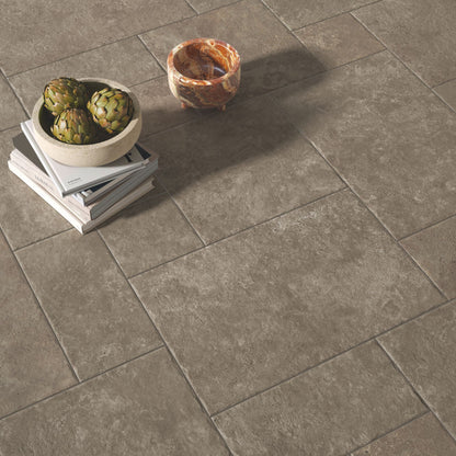 Gres porcellanato ROYAL TRAVERTINO FONDOVALLE effetto pietra 3D texture per pavimenti interni e grandi formati