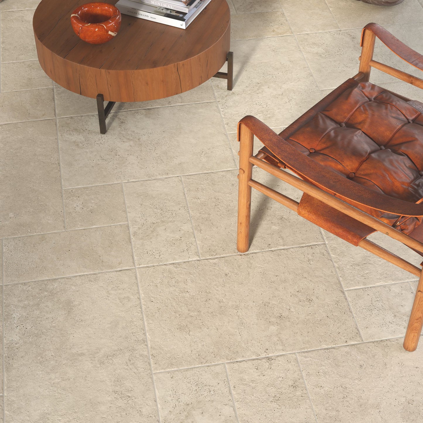 Gres porcellanato ROYAL TRAVERTINO FONDOVALLE effetto pietra 3D texture per pavimenti interni e grandi formati